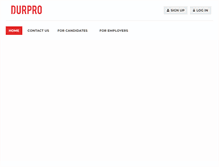 Tablet Screenshot of durpro.co.za